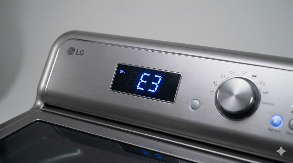 ارور E3 لباسشویی ال‌جی – علت، علائم و روش رفع مشکل