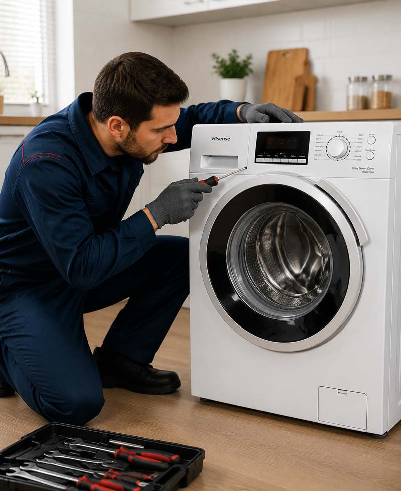 تعمیر ماشین لباسشویی هایسنس