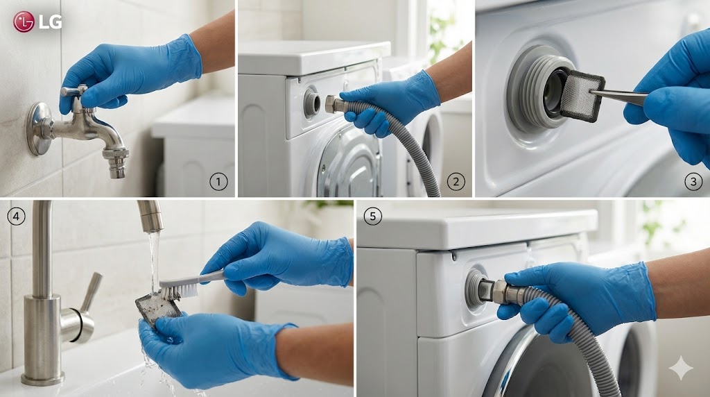 ارور ie لباسشویی ال جی