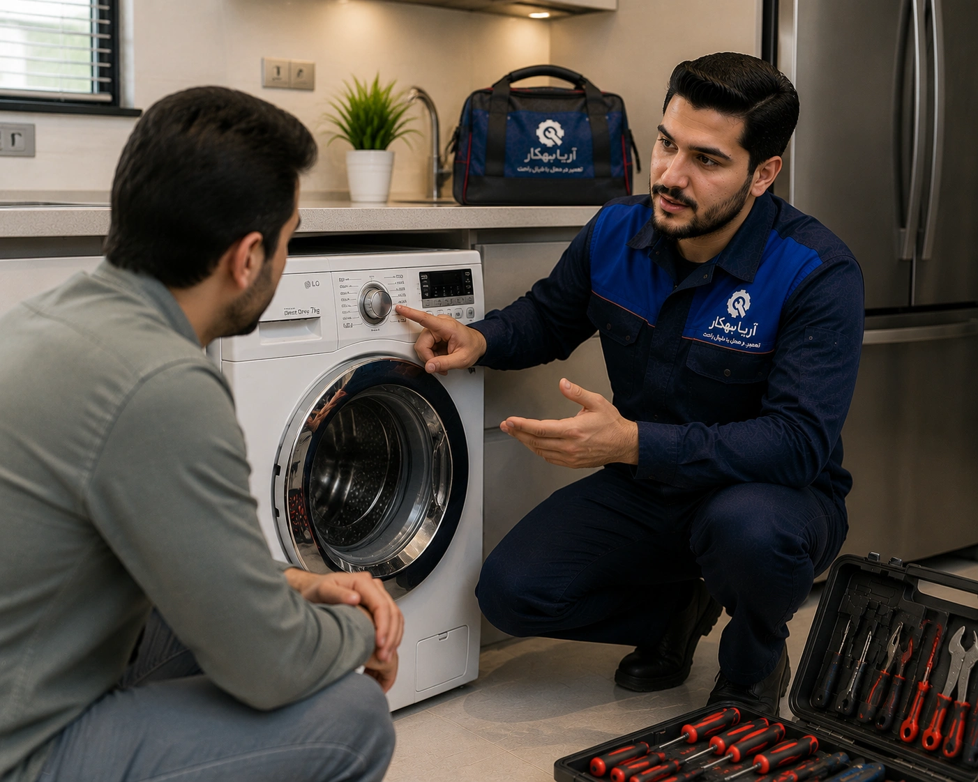 سرویس ماشین لباسشویی در محل