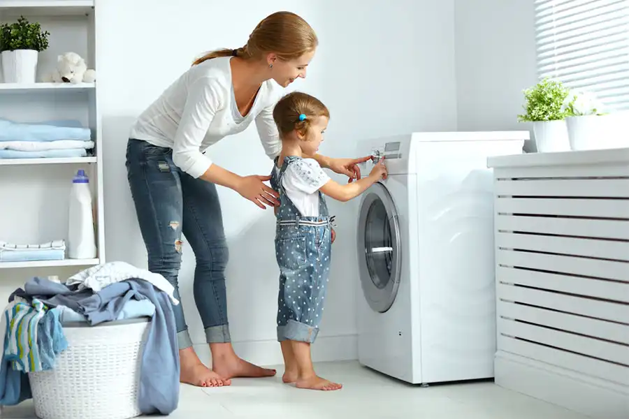 نحوه باز کردن قفل کودک در ماشین لباسشویی